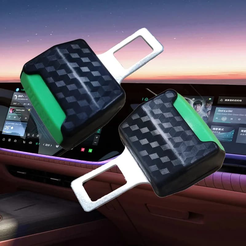 1 Paio di Clip Estensibili Verdi per Cintura di Sicurezza Auto, Inserti Ispessiti per Cintura di Sicurezza, Tappi di Bloccaggio per Cintura di Sicurezza, Accessori per Auto