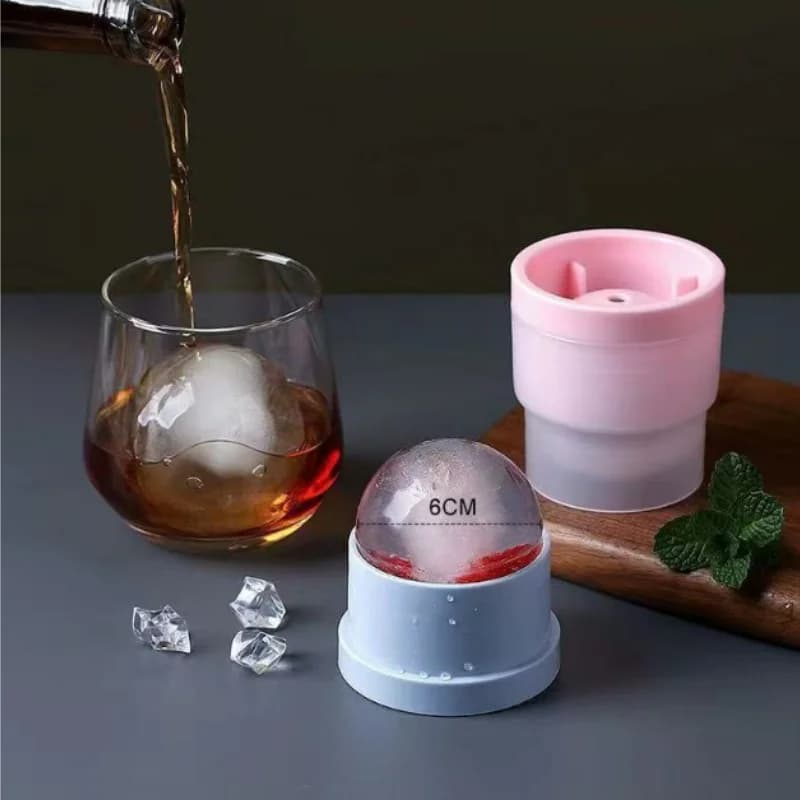 Stampo in Silicone per Sfere di Ghiaccio per Whisky, Vassoio per Cubetti di Ghiaccio Rotondi Grandi per Cocktail, 1-4 Pezzi, Accessori Durevoli per Bar Domestico