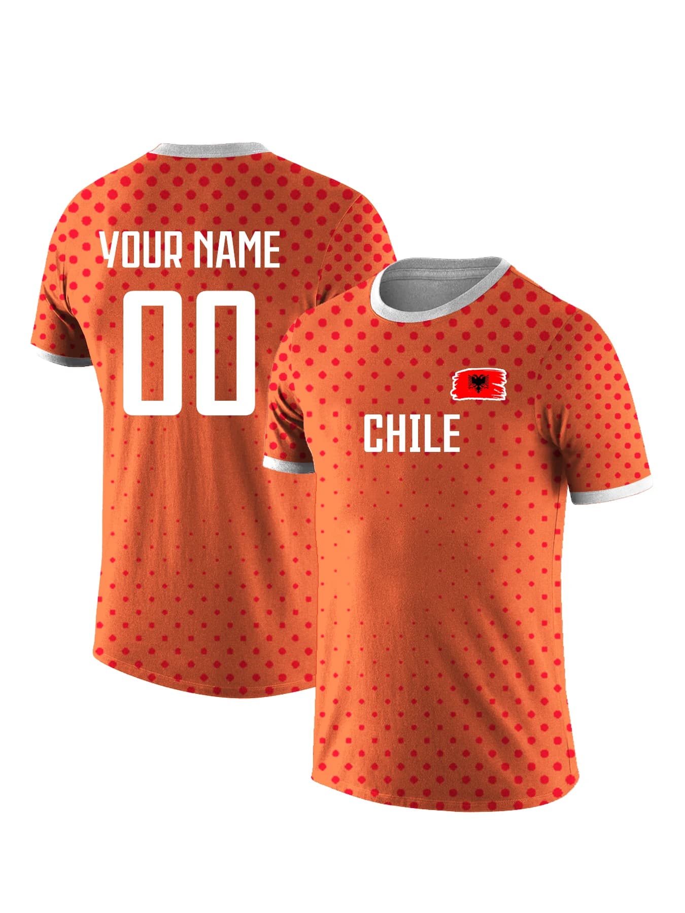 Maglietta Personalizzata della Nazionale di Calcio Cilena per Uomo, Nome e Numero Personalizzati, Abbigliamento Sportivo Traspirante ad Asciugatura Rapida