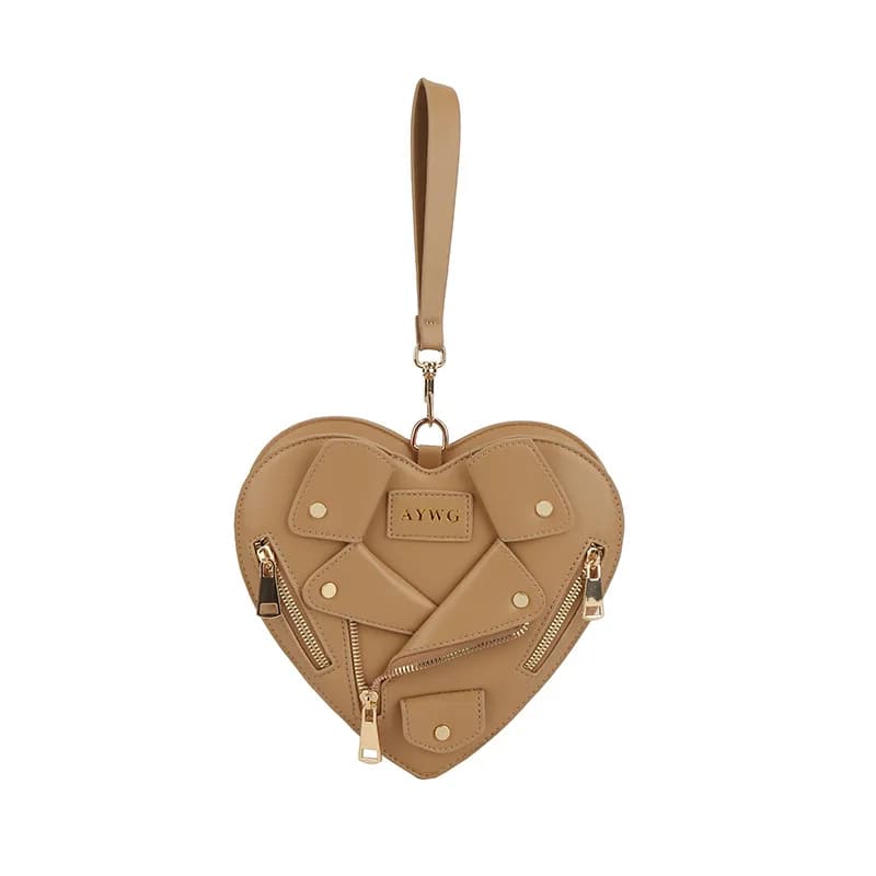 Borsa a tracolla da donna a forma di cuore Borsa a tracolla alla moda stile moto Borsa a tracolla Love Spice Girl