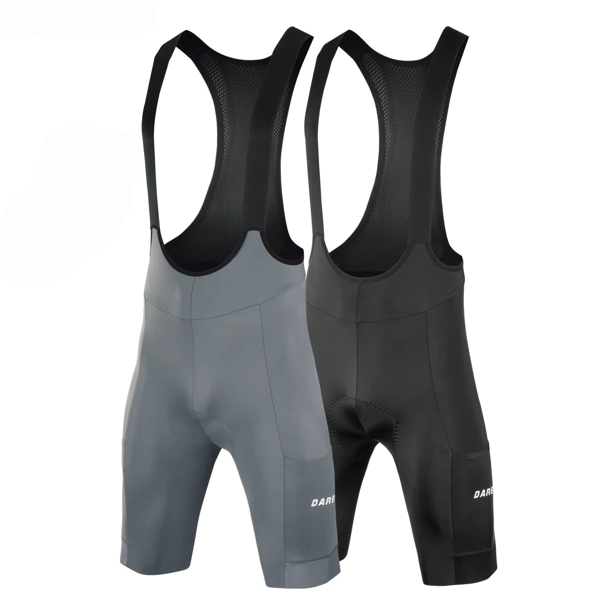 DAREVIE Men Cycling Shorts 3 Pockets Anti Slip 4-Way Stretch Sponge Pad Men's Shorts Quick Dry Soft Gravel Women's Shorts