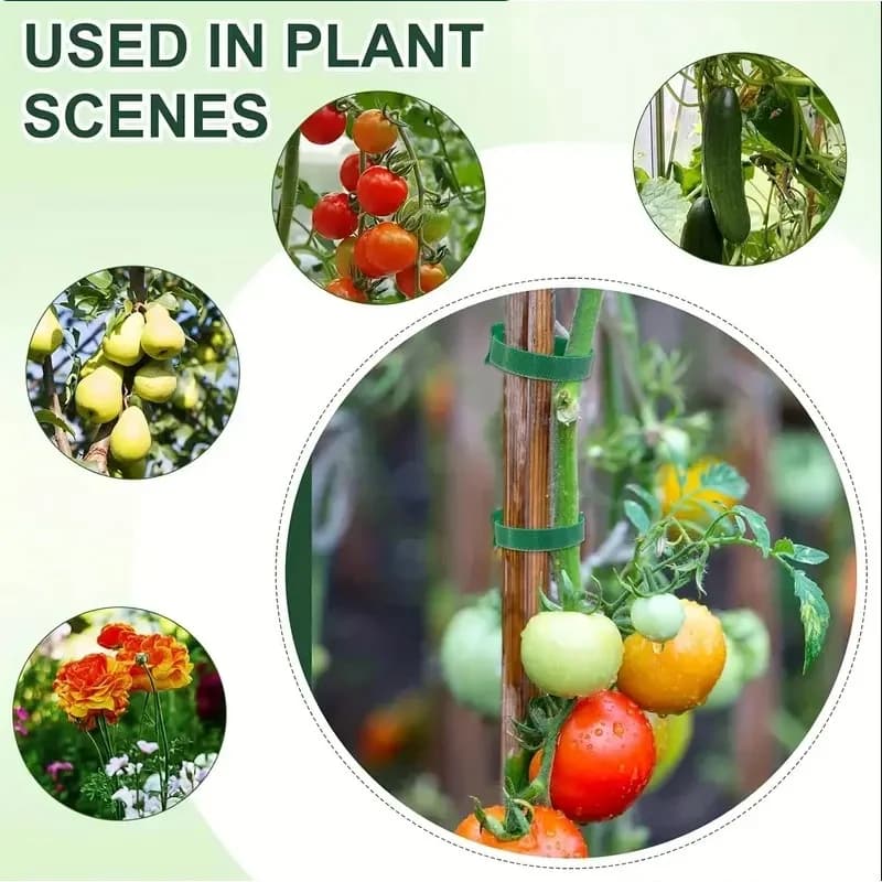 100 Pieces of Plant Grips Reusable and Adjustable Nylon Anti-slip with Strap Closure, Ideal for Gardening Applications