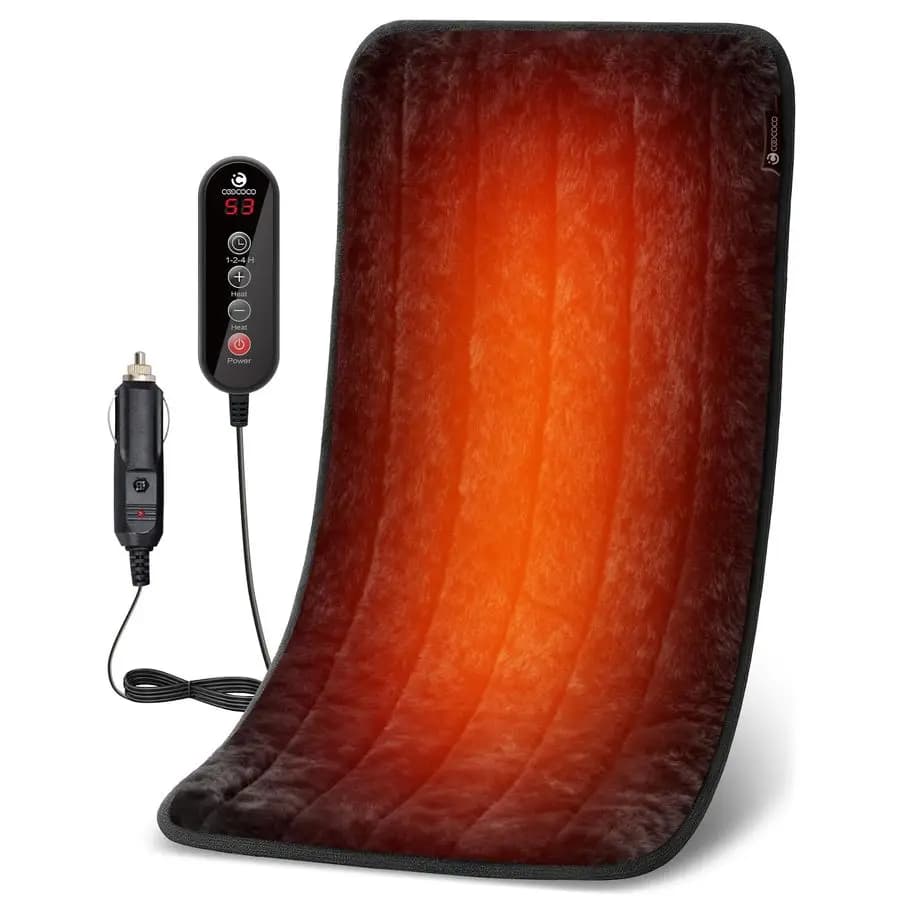 Coperta riscaldante per auto 12V 24V ExtraWarm e UltraSoft aggiornata, coperta elettrica per auto 12 x 24, coperta riscaldante adatta per FSA per viaggi