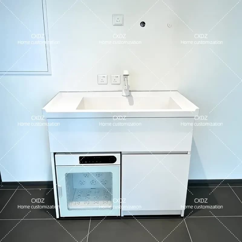 Pet Bathing Tub for Cats and Dogs Low Pressure Shower Station Grooming Basin Portable Wash Sink for Small Medium Pets Home