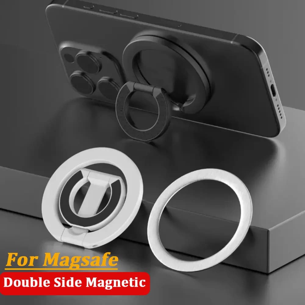 For MagSafe Magnetic Ring Holder for Double Face Phone Portable Folding Cells Phone Accessories Holder Support for Support Bracket