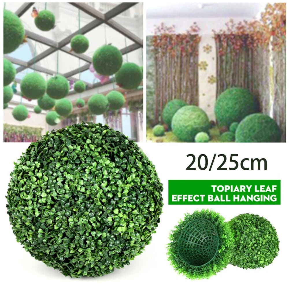 Decorazioni fai-da-te da appendere, sfere di piante artificiali rotonde facili da curare, adatte a varie decorazioni per interni H1620-022