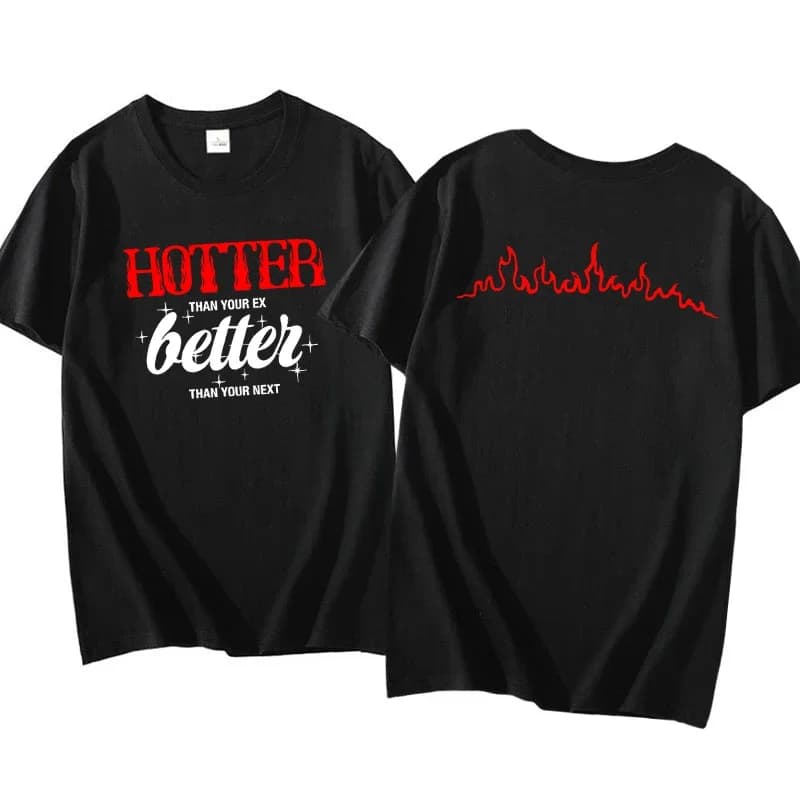 Hotter Than Your Ex T Shirt Girl Short Sleeve Kpop Tshirt Women Y2K Gaphic Tees Korean Clothes Women Streetwear Top