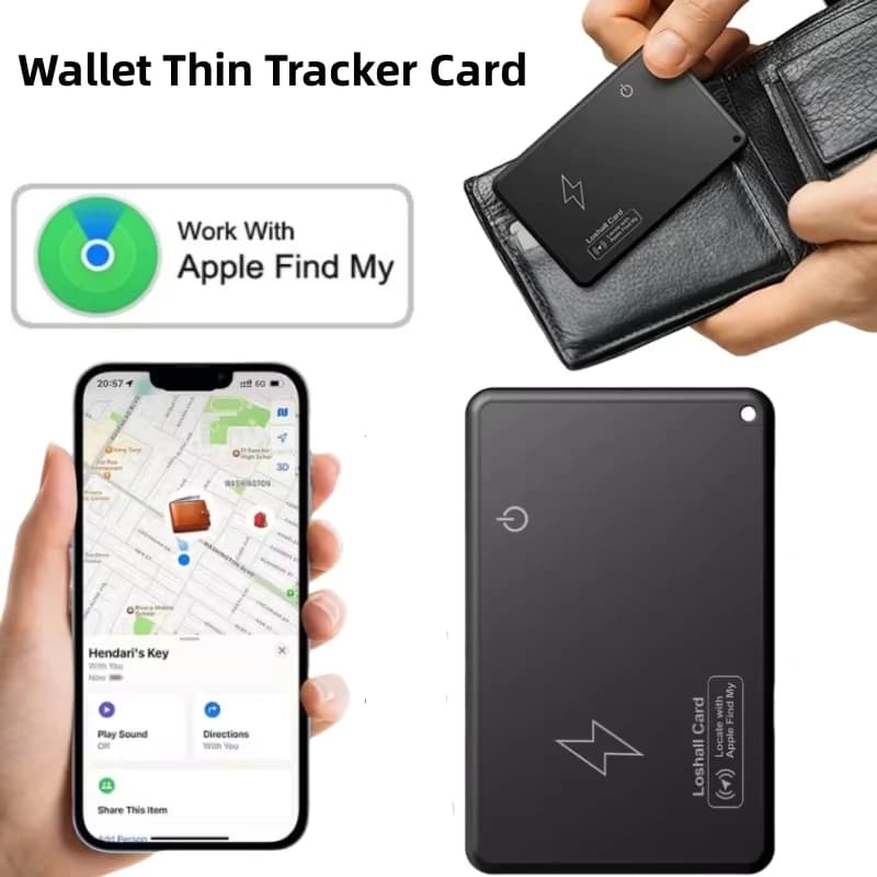 Nuovo localizzatore GPS impermeabile per scheda localizzatore di localizzazione della ricarica wireless Funziona con Apple Trova la mia app Tracker Bluetooth