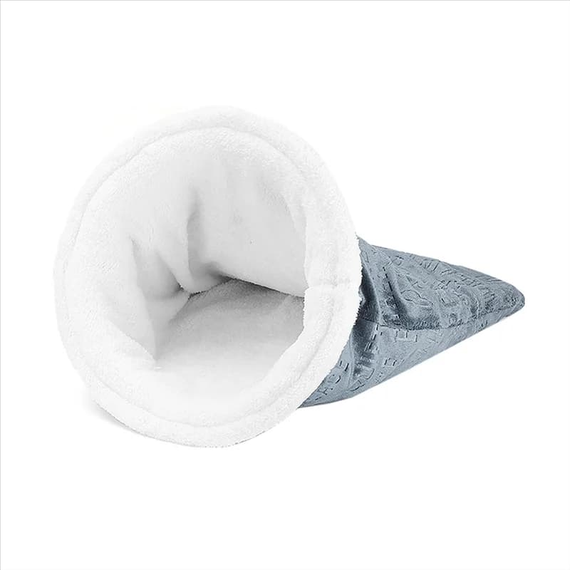 A67P-New Baby cot for cats - Large bag for cats in soft plush, 360 ° Wrap a comfortable bag for pet coconut for indoor cats (blue)