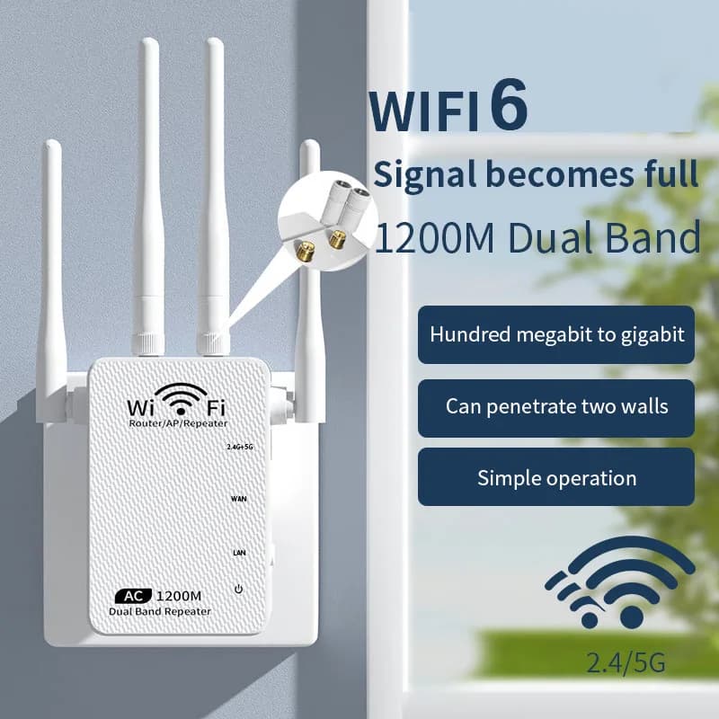 Amplificatore di segnale WiFi Enhancer Espansore di rete Wireless Dual band 5G Espansore Enhancer Ripetitore WiFi Home Bridge Inc