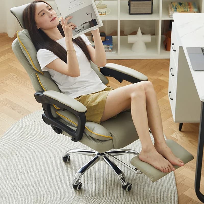 Poltrona ergonomica da ufficio, sedie da massaggio da gioco comode e confortevoli sedie da ufficio in pelle da lavoro lettura Sillas Oficina Design