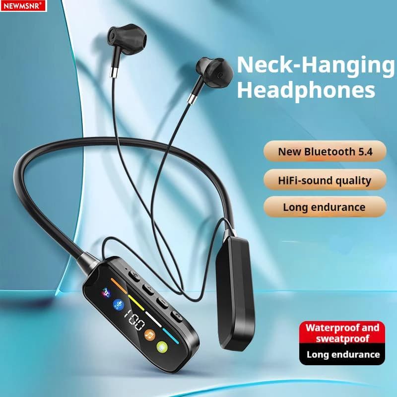 Batteria a LED a lunga durata Cuffie magnetiche Bluetooth senza fili Suono HiFi Auricolari con archetto da collo Cuffie sportive per giocatori Riduzione del rumore