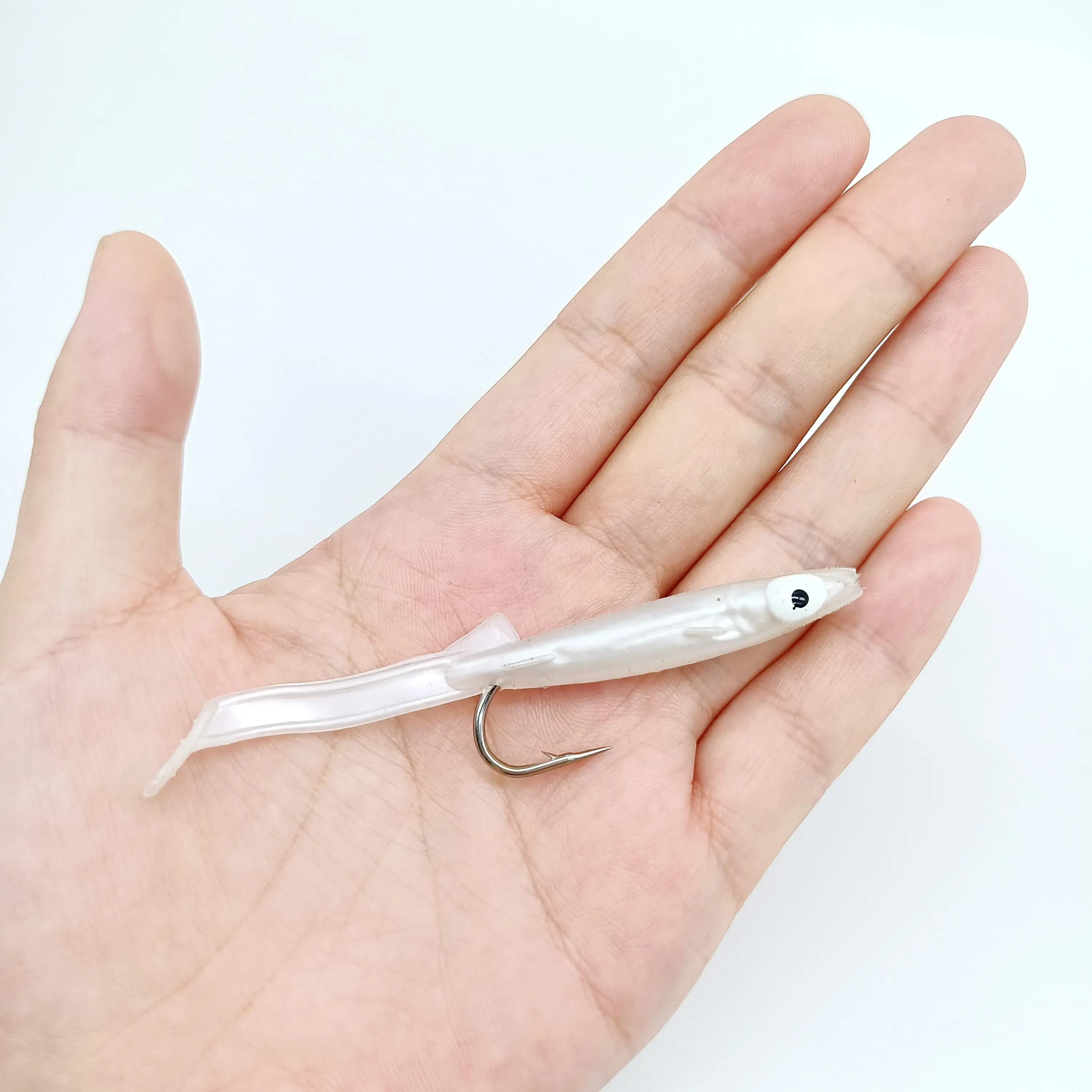 DUODUOYU 5PCS Anguila Esca da pesca in plastica morbida 2.6g/80mm Piccola acqua salata Isca Artificiale Crankbait Attrezzatura da pesca morbida