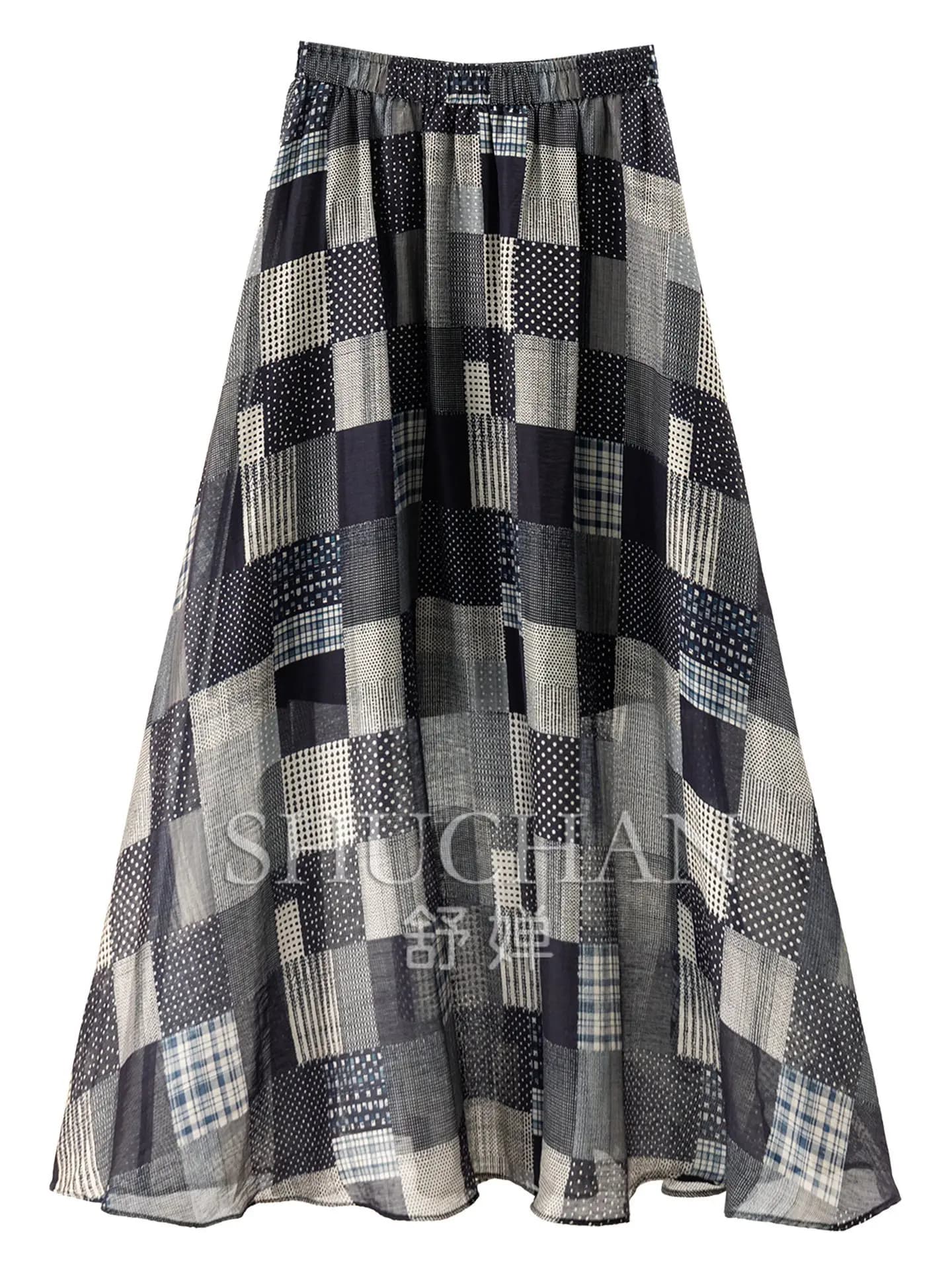 H Classic Fusion, French G High Waist 2m A Pendulum Linen Cotton Skirt Women's 51M2 Special