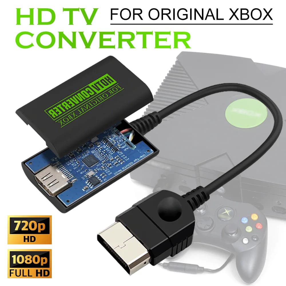HDMI adapter converter for original Xbox console, Xbox to HDMI connection cable HD TV from Xbox to HDMI Plug and Play
