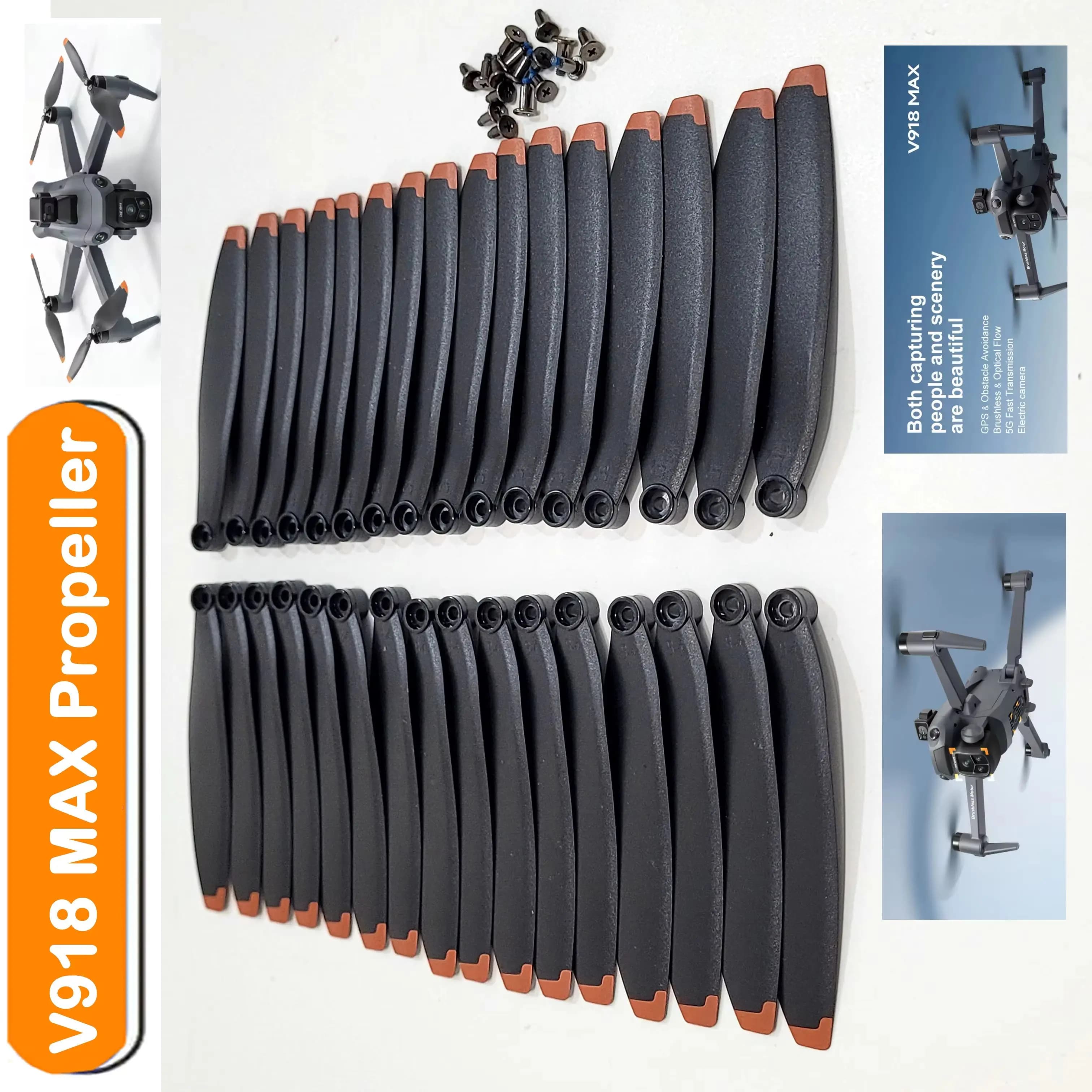 LCD Screen Remote Control V918 Max Propeller Spare Part V198 Brushless Drone Blade Maple Leaf Part Accessory