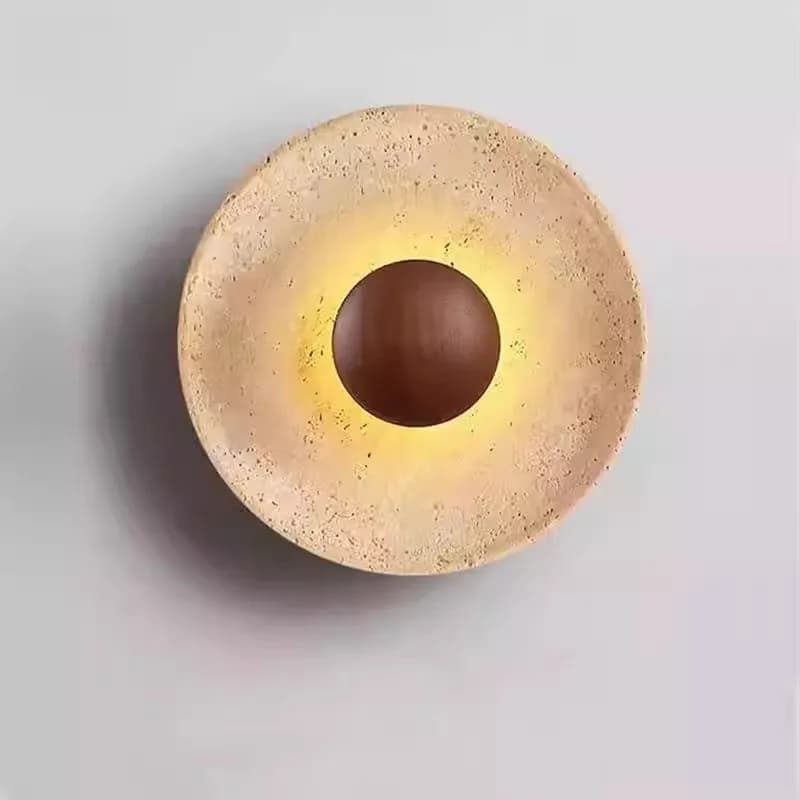 Mdoern Natural Stone Wall Light Sconce Dark Wood 25cm 110-220V Atmosphere Lamp For Foyer Dining Room Bedroom Stairs Aisle