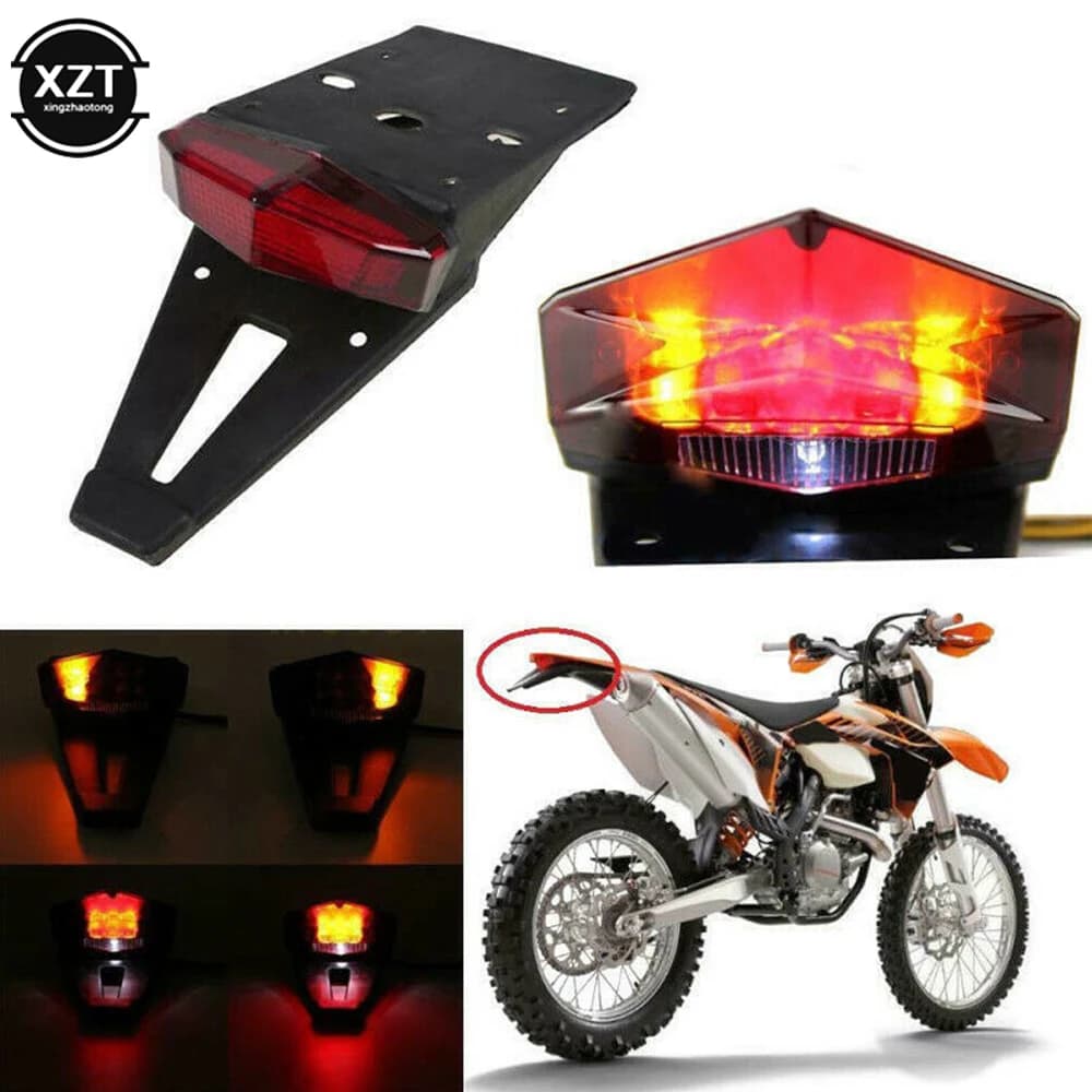 Fanale posteriore universale per moto Polisport da 12 a 15 V e fanale posteriore per parafango posteriore Enduro Dirt Bike