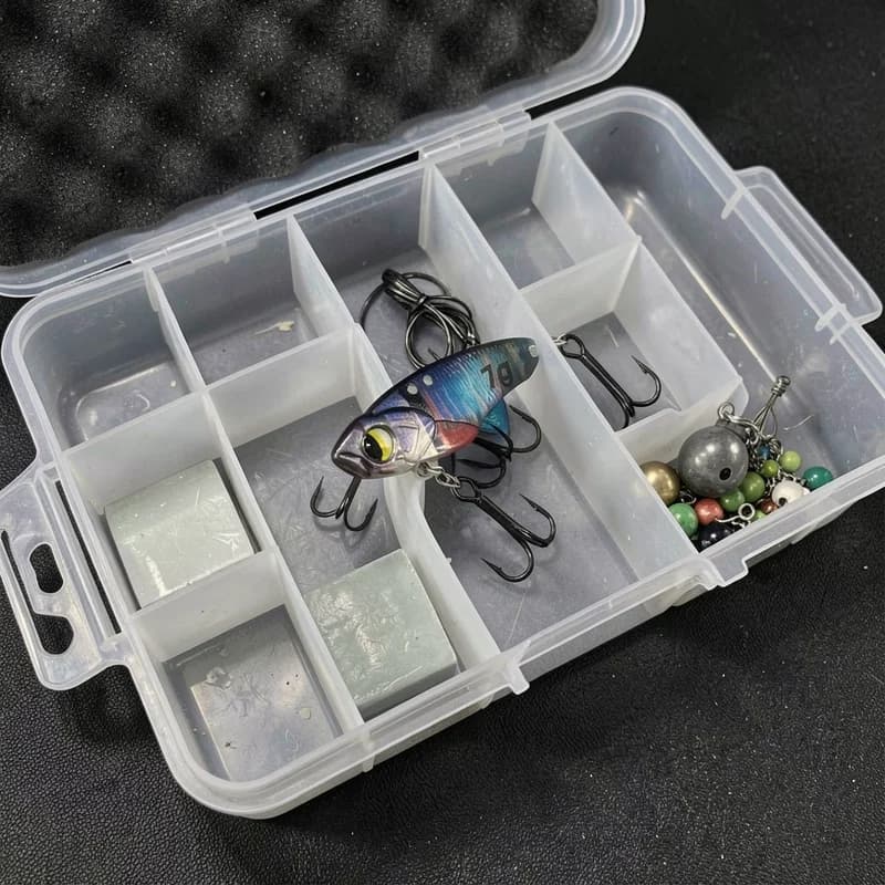 Vib Fishing Lures Kit Set of Multiple Weights and Colors Tackle Box Accessories Bass Trout Walleye Pike Fishing Gear