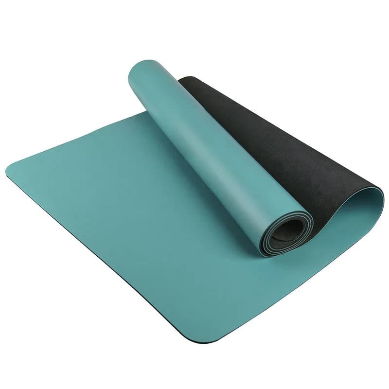 PU Natural Rubber Yoga Mat Set, Non Slip Eco Friendly, Strength Training Pilates Fitness Pad for Home Gym Women Men Use