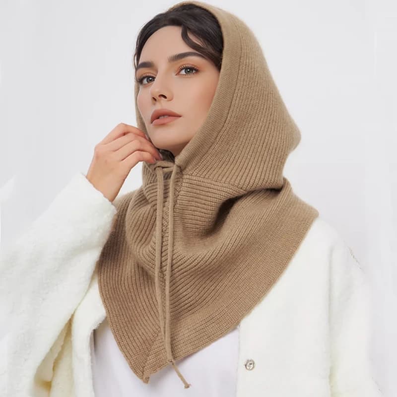 Women's Waist Bag Berretti with Knitted Cap Berretti with Hot Collar for Outdoor Neck Scarves for Girls Cold-proof Hat