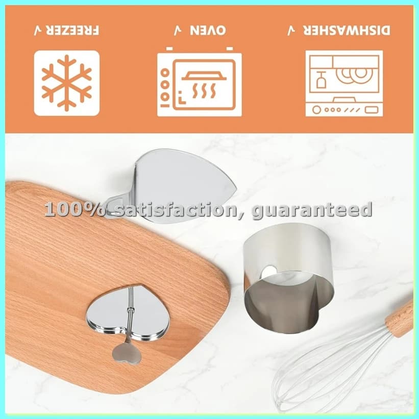 Set di 3 Anelli Tagliatrici per Mini Cheesecake Senza Cuciture, Stampo in Acciaio Inox per Mousse, Impiattamento, Biscotti, Pasticceria-AD23