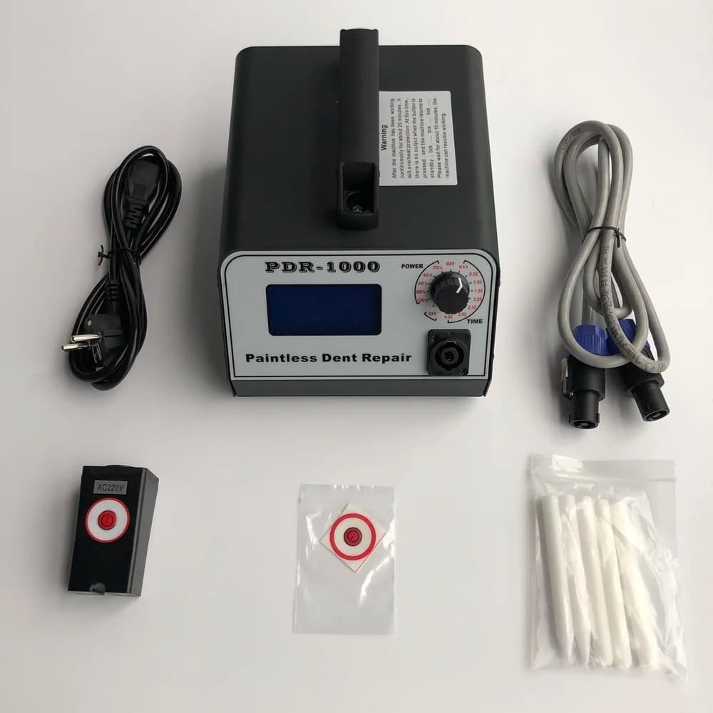 Kit di Riparazione Ammaccature Senza Danni per Carrozzeria Auto, Strumento di Riparazione Vernice Auto PDR1000, Riscaldatore a Induzione 1000W