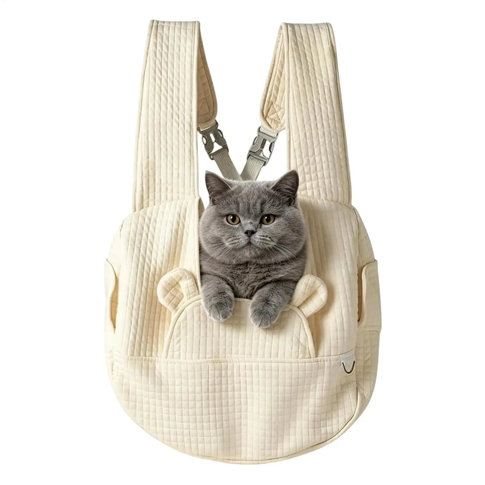 Cat Front Carrier Portable Four Seasons Pet Shoulder Sling Bag Large Capacity Front Dog Carrier for Travel Cold Weather Outdoor