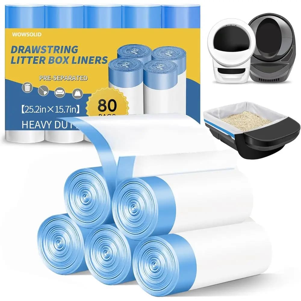 Cat Litter Box Liner or Automatic Cat Litter Box and Litter Box Robot, Heavy-Duty Tear-Resistant Bags, Thickened Waste Bags, 25.