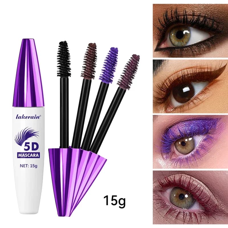 Mascara 5d per tutte le ciglia Mascara Allungamento impermeabile e volume Cosmetici Trucco Donna Ciglia Nero Marrone Effetto esteso