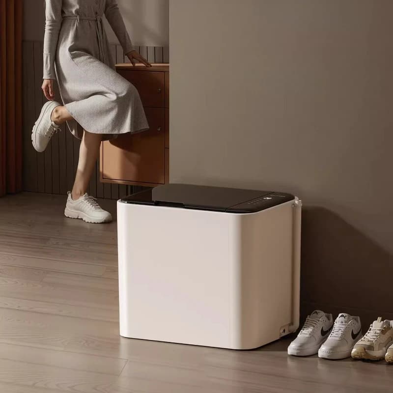 Lavatrice Automatica per Scarpe con Spazzola a Rullo, Tutto in Uno, Compatta per Casa, Lavaggio e Asciugatura di Calzini e Vestiti