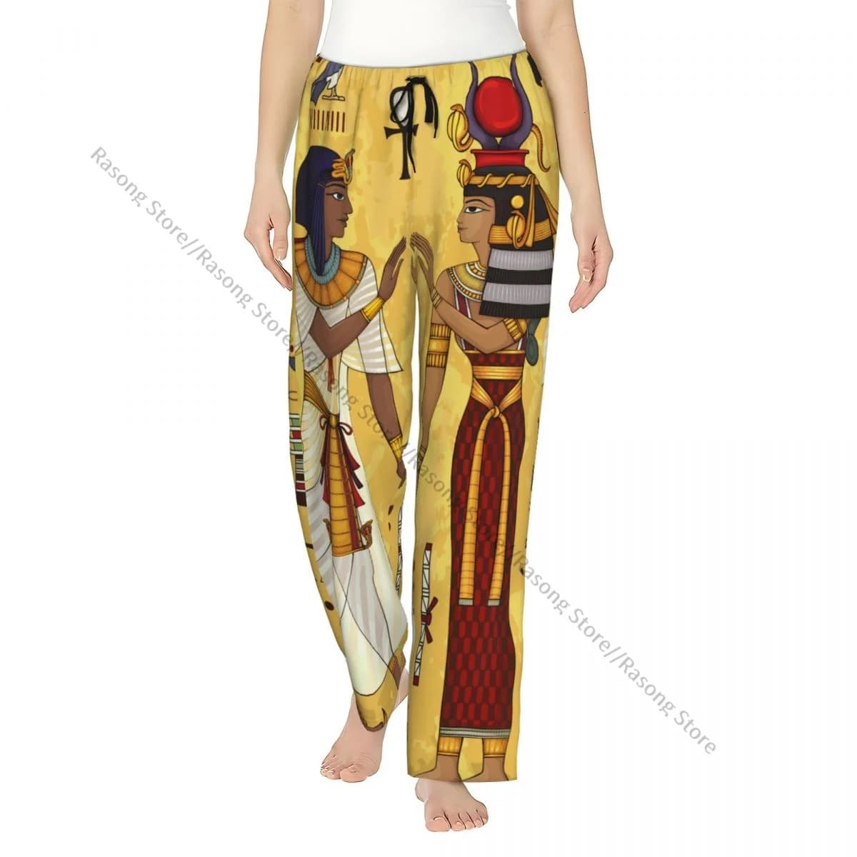 Pajama Pants for Women Egyptian Goddess Mythology Sleep Bottoms Home Loungewear
