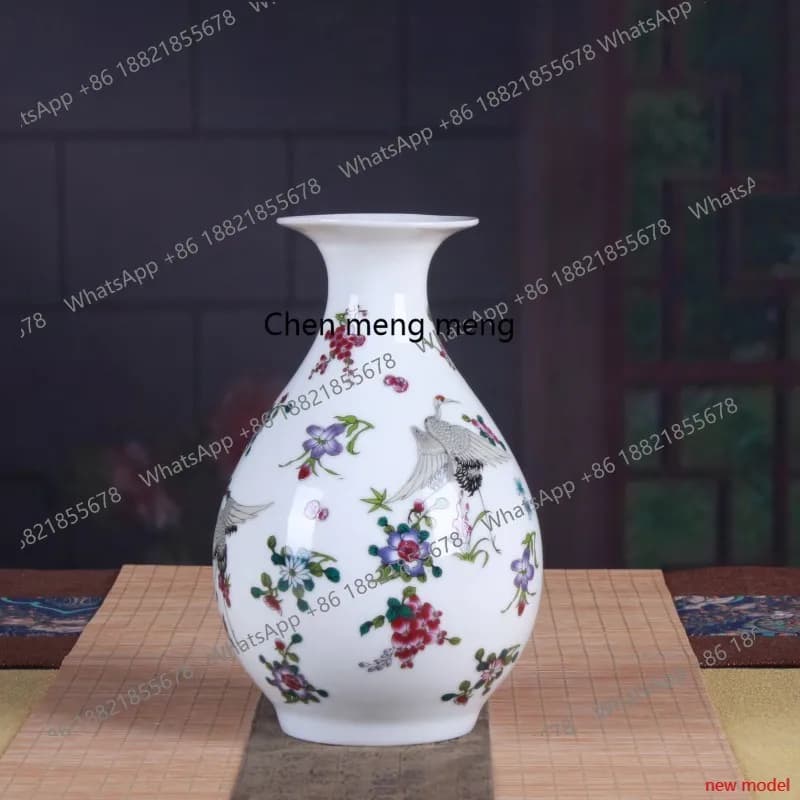 H178Ceramic vase, pomegranate ceramic handicraft pendulum, vase enamel color