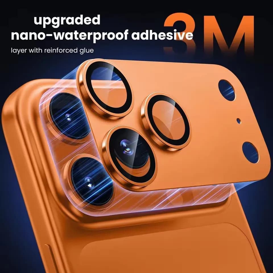 For Phone 17 Pro Max Camera Lens Protector Strong Adsorption Metal 9H+ Tempered Glass Camera Screen Full Protective Cover