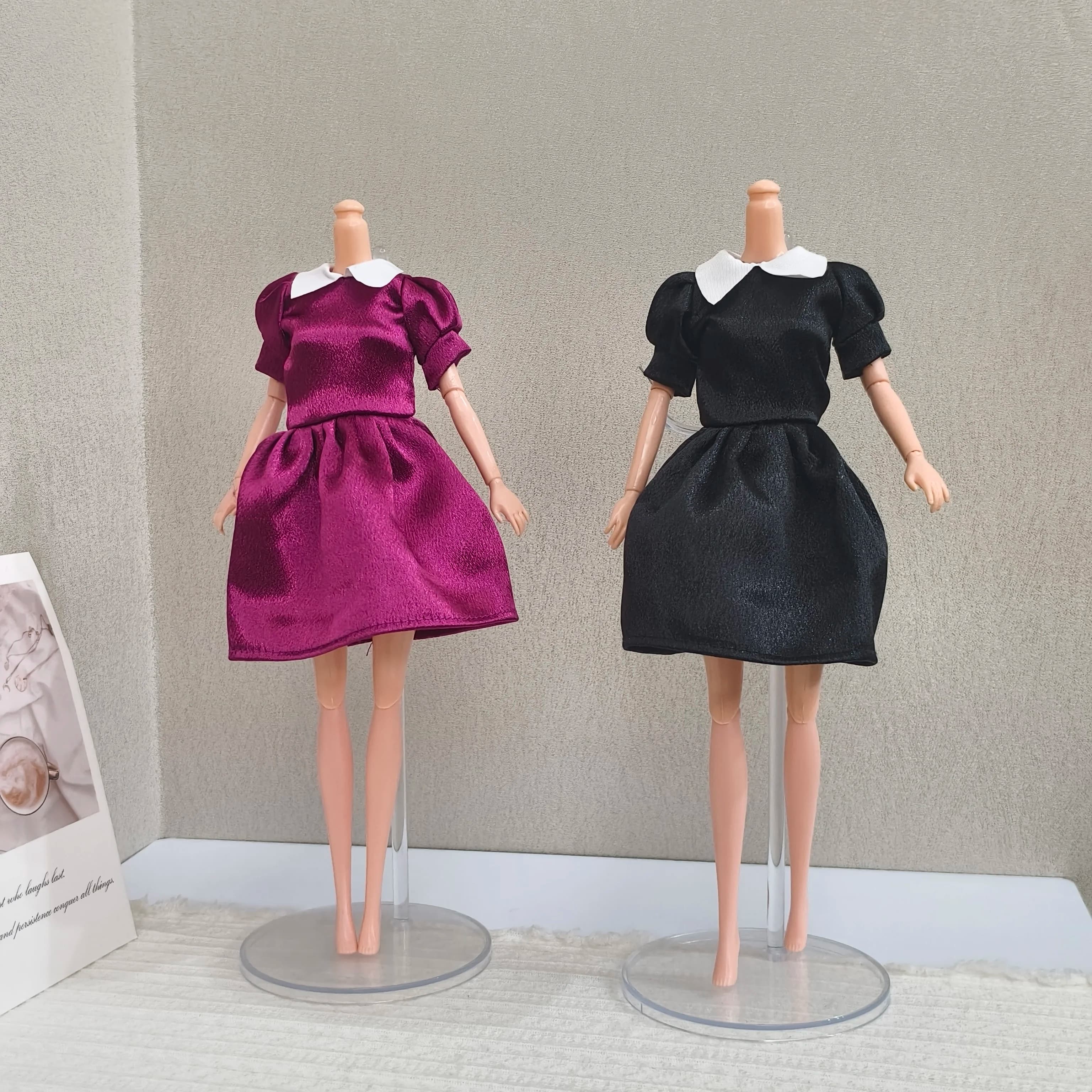 Abito Classico Nero alla Moda, Stile Elegante e Raffinato per Bambole Supermodel 1/6 Babi Xianxian, Vestiti per Travestimenti