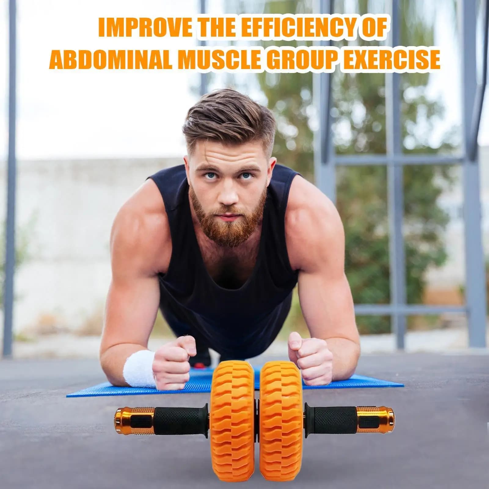 Ab Roller Exercise Equipment with 6 Inch ABS Core for Home Gym Portable Strength Training Equipment for Men and Women Beginners