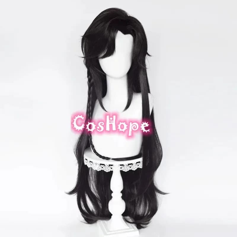 Parrucca nera San Lang Hua Cheng Cosplay Anime Parrucche sintetiche, 7;k'2.s;9,
