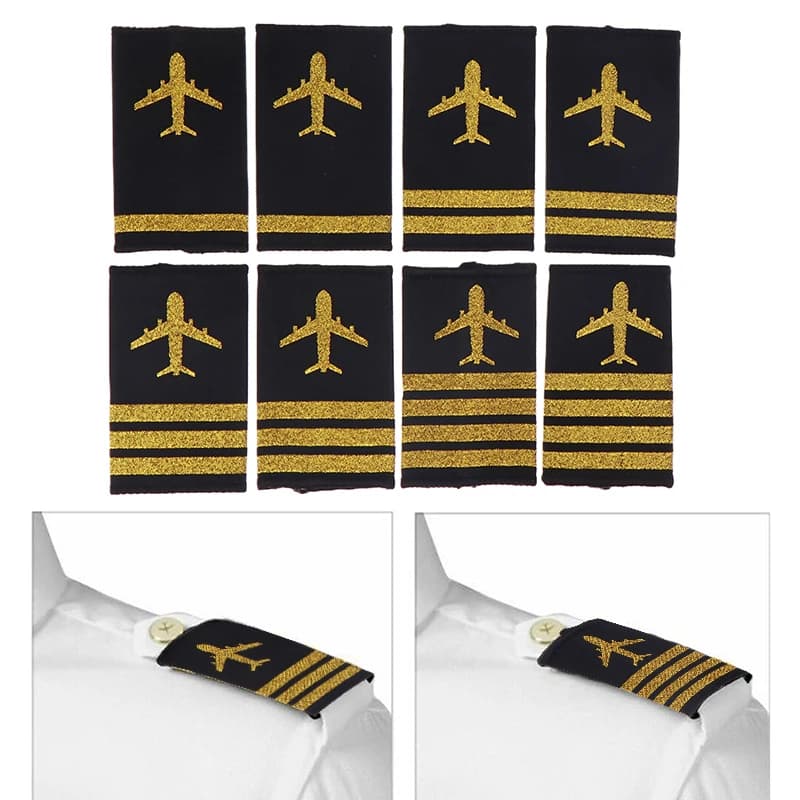 1 Decorative Spalline Paio for Clothing, Professional Brushes for Uniforms by Pilot, Handicraft Shoulder Distinctives, DIY Accessories for Decoration Clothes