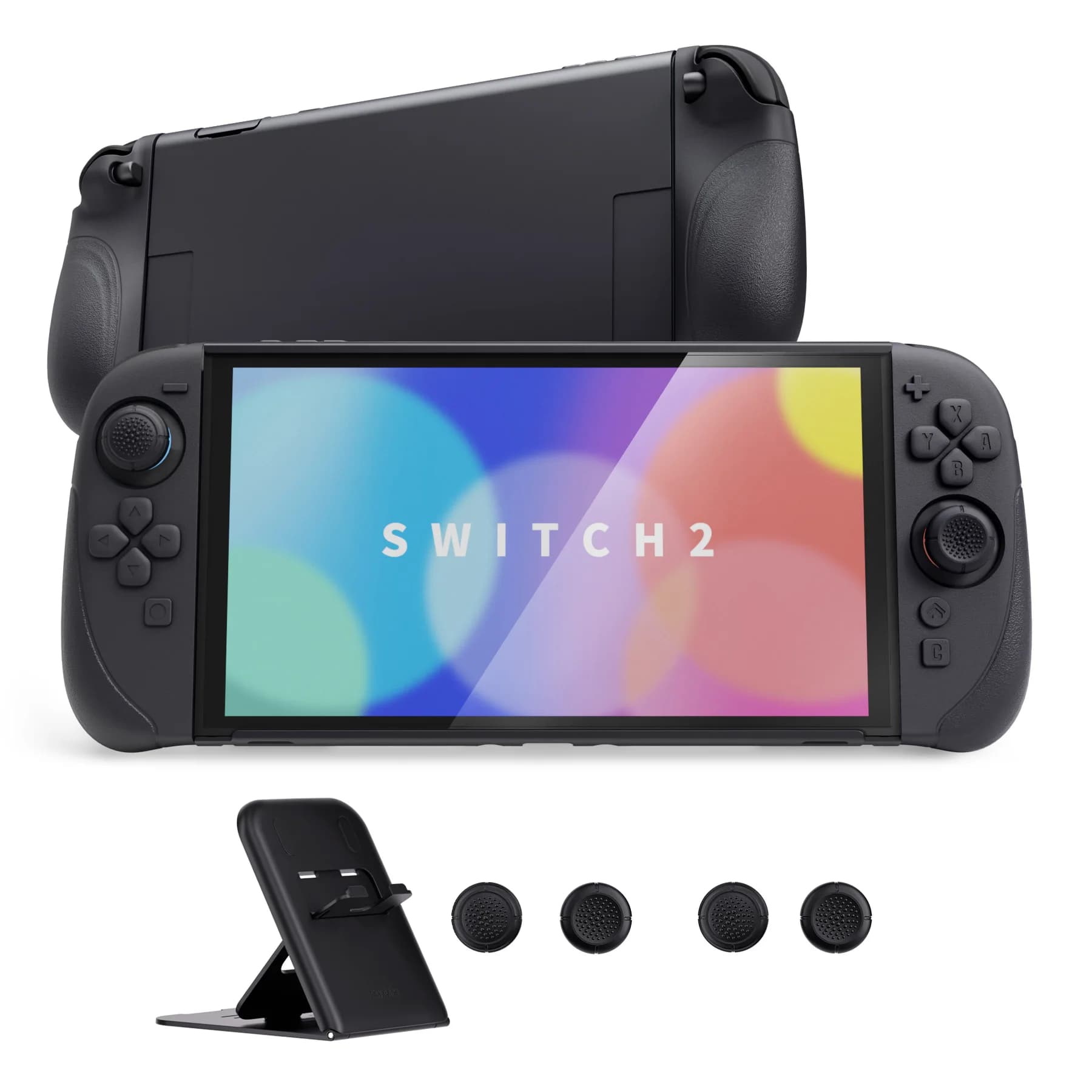 PlayVital Ranger Custodia con impugnatura in silicone agganciabile con copertura rigida per Nintendo Switch 2 Cover per tutto il corpo con supporto e impugnatura per il pollice
