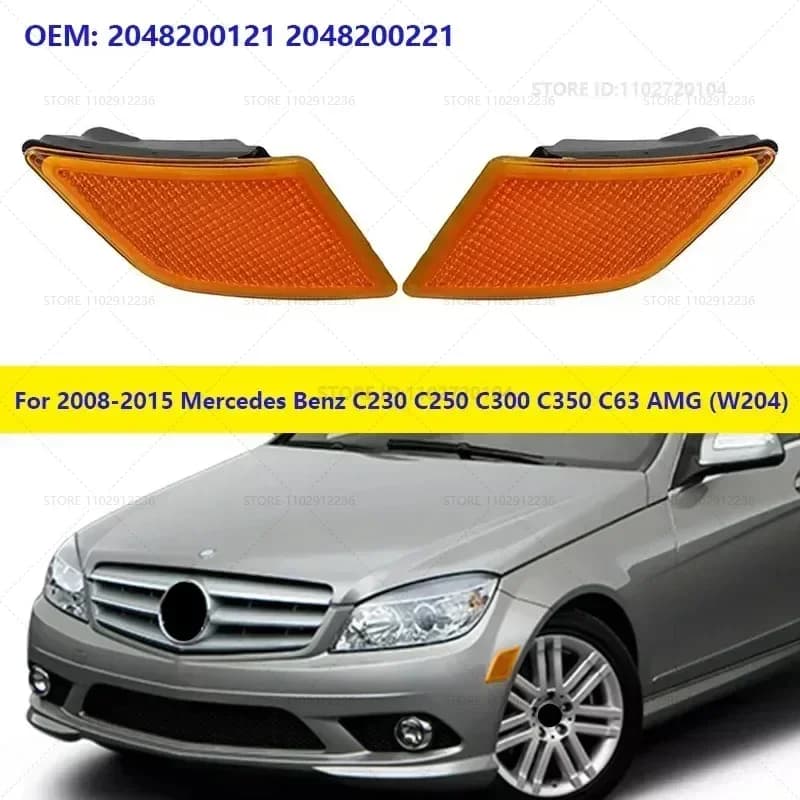 Per il 2008-2015 Mercedes Benz Classe C C230 C250 C300 C350 C63 AMG (W204) Paraurti Anteriore Indicatore Laterale Luce 2048200121 2048200221