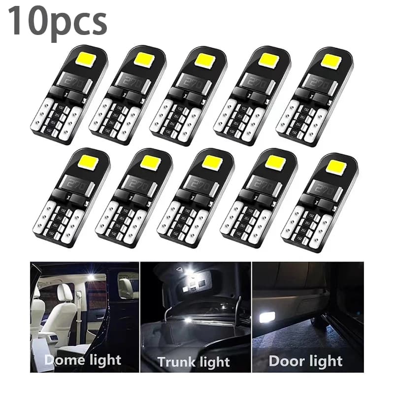 10 Pz W5W T10 LED Canbus No Error Lampadina Luce interna per auto 194 Lampada di segnalazione a LED per auto Luce di lettura Lampada di segnalazione