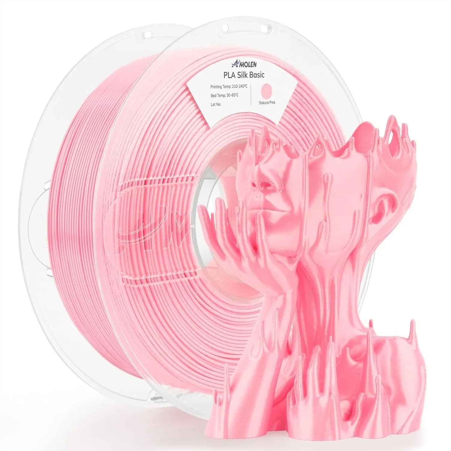 Filamento PLA Seta 1.75mm Rosa Lucido, Bobina da 1kg per Stampa 3D FDM