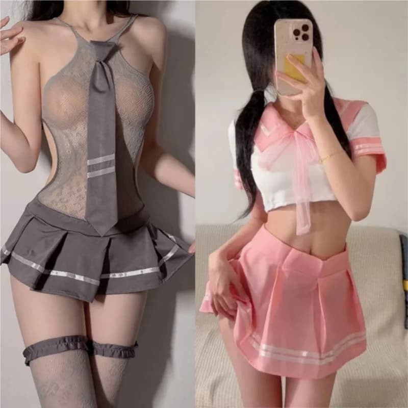 Cosplay uniforme da studente sexy da donna per costume da infermiera impertinente indumenti da notte babydoll lingerie esotica costume cosplay aperto del sesso