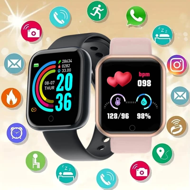 Sport Smartwatch donna bracciale uomo Smart Watch connected Music Control Player Fitness Step Sleep Monitor Y68 D20 sveglia