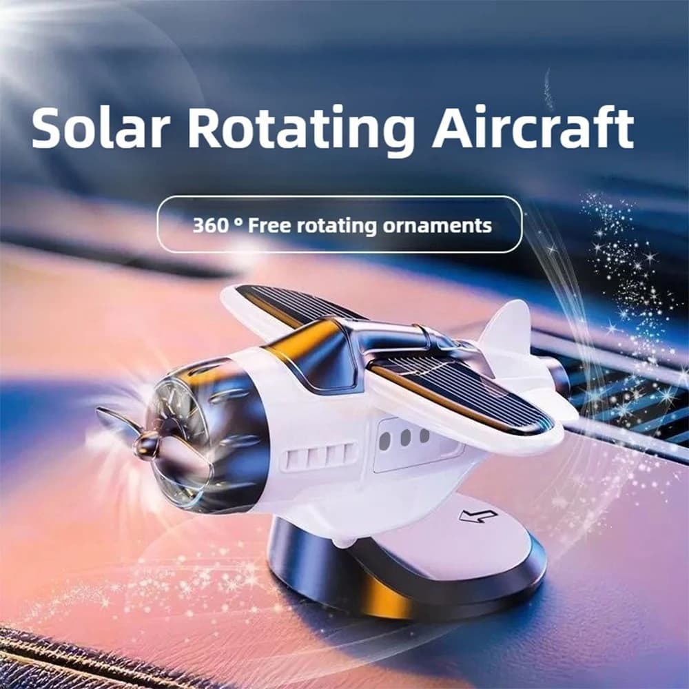 Deodorant for solar power rotating air car. An innovative fragrance diffuser and a decorative piece for the car dashboard.