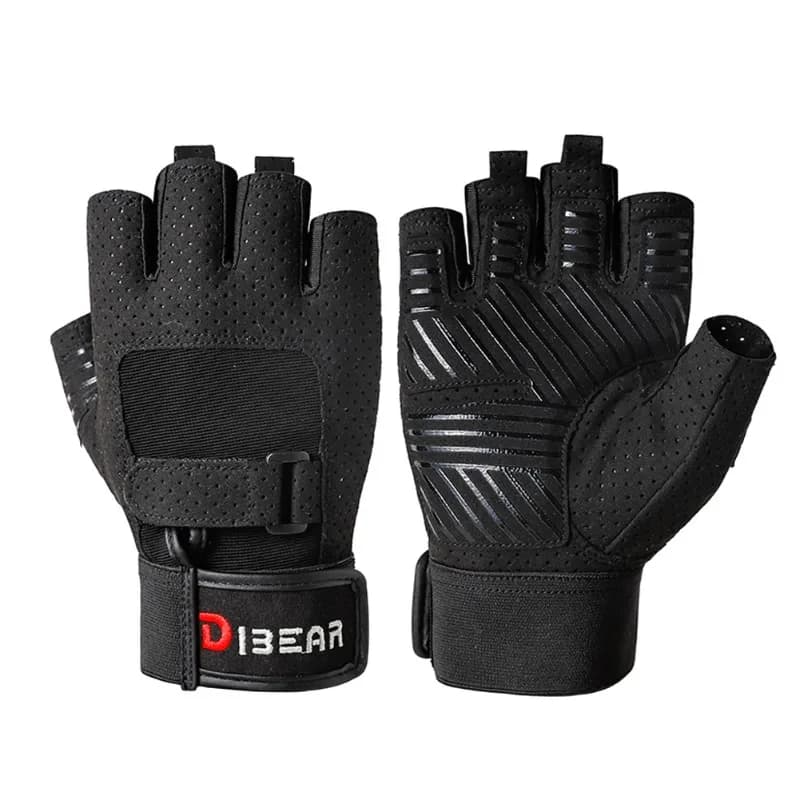 Bodybuilding Gym Gloves Powerlifting Dumbbell Pull Ups Crossfit Strength Training Fitness Gloves For Man Women Home Gym