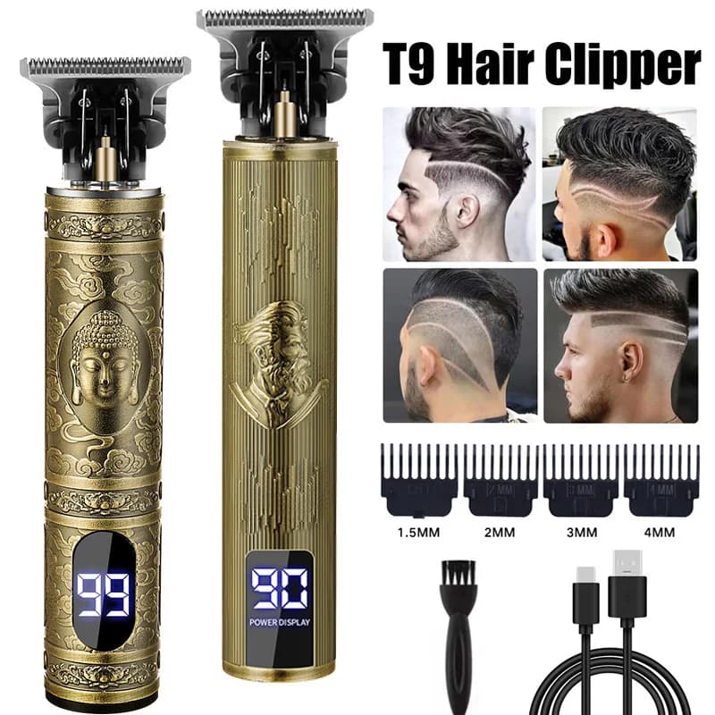 Vintage men's haircut T9 USB rechargeable fast cutter haircut professional cleaning haircut