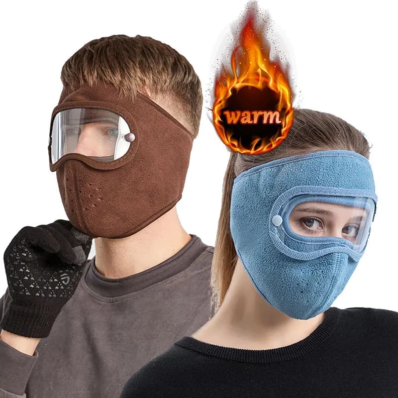 Winter Warm Motorcycle Face Mask Anti-polvere antivento Full Face Cover Hat Neck Helmet maschera da sci occhiali cappuccio Cover