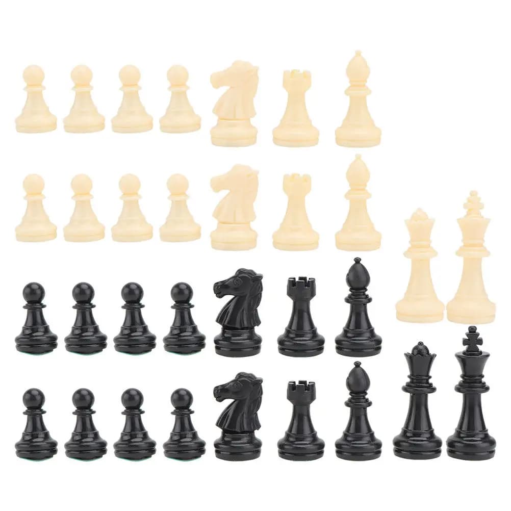 Set di Pezzi degli Scacchi in Plastica dal Design Unico e Elegante, Senza Peso, per Uso Domestico, Scolastico, Club e Tornei, Ricambi per Giochi di Scacchi
