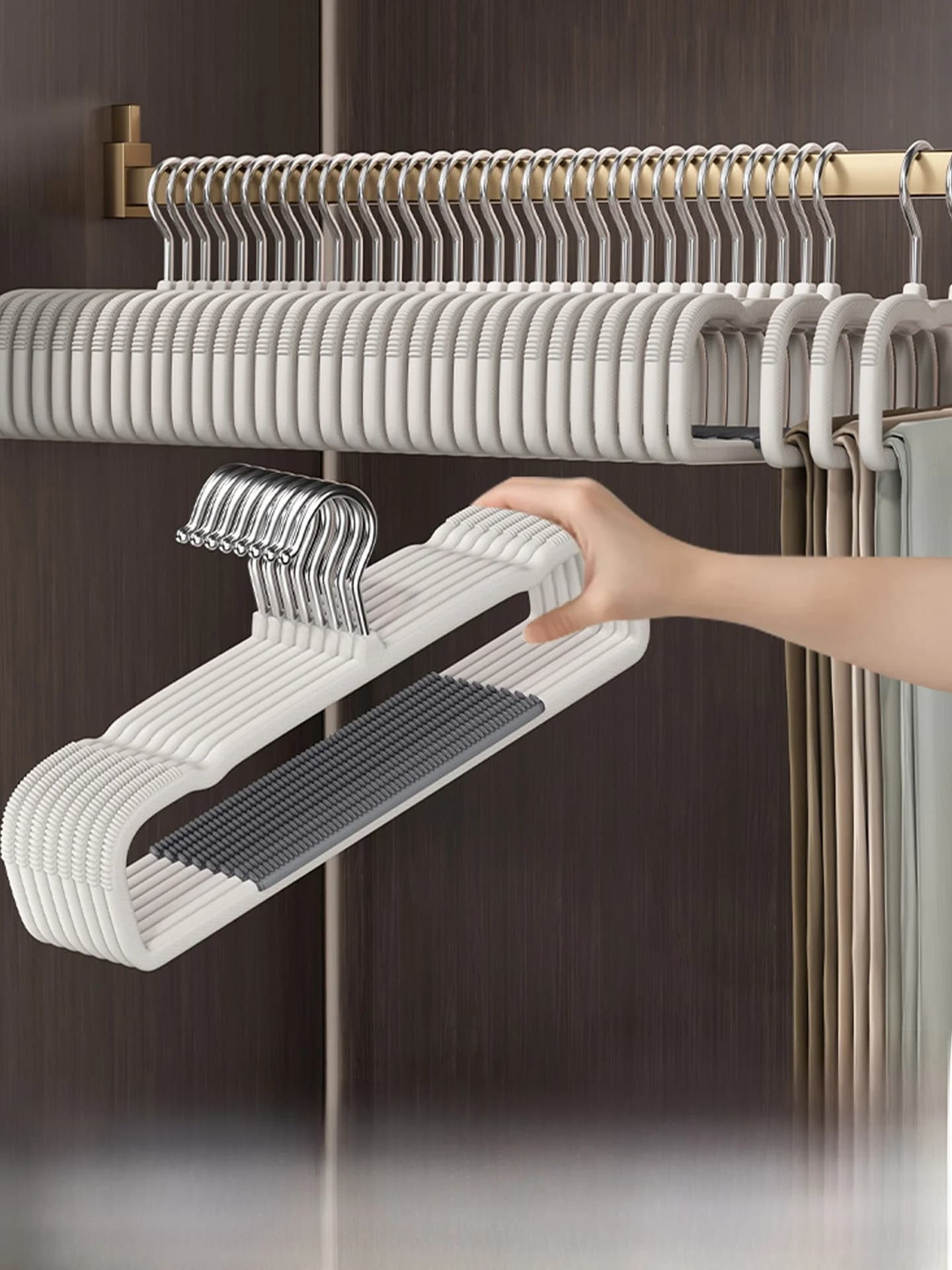 2025 New without wet dry slip track double use clothes hangers for home use closet space saver special coat hangers for purposes